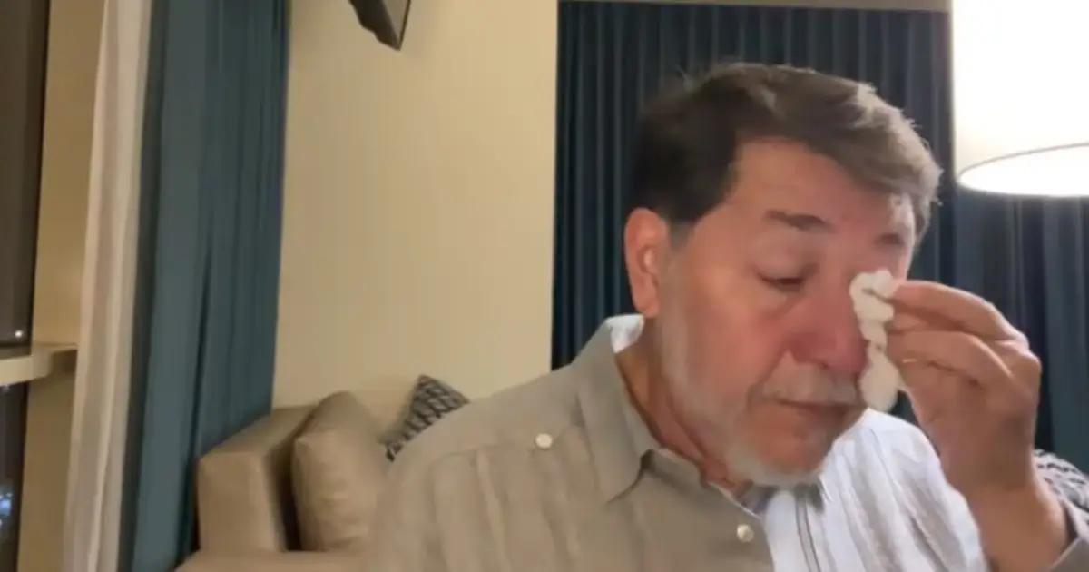 Noroña llora en plena transmisión en Palestina: es un pueblo “con derecho a existir”