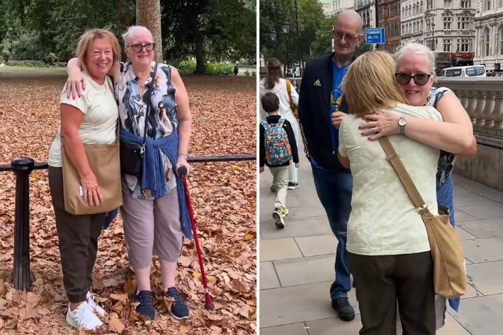 The heartwarming moment pen pals meet in person after 51 years