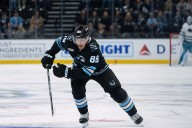Schmaltz gets second career hat trick for first three goals of season as Mammoth beat Sharks 6