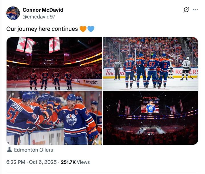 'Our journey here continues': Connor McDavid signs new contract with Edmonton Oilers