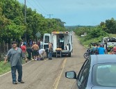 MOTOCICLISTA LESIONADO POR LA CARRETERA A NAVARRETE