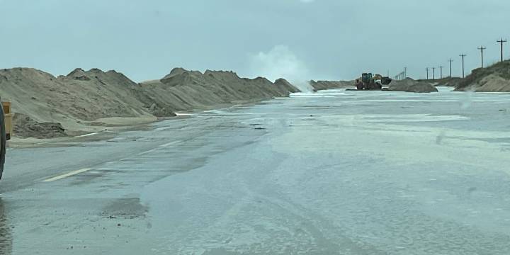 Highway 12 on Ocracoke closes due to overwash