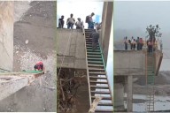 Video: Personas arriesgan su vida para cruzar entre Hidalgo y Veracruz