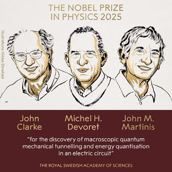 Nobel Física para Clarke, Devoret y Martinis por descubrimiento sobre fenómenos cuánticos