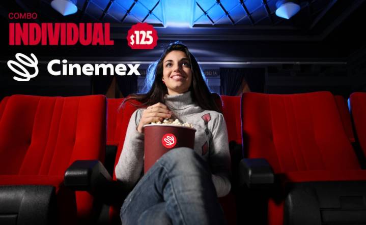Cinemex sorprende con combo individual: palomitas, nachos y boleto por 125 pesos