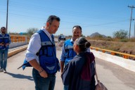 Supervisa alcalde Marco Bonilla trabajos de remediación de puente de Sierra Azul
