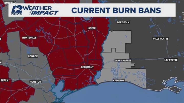 Burn bans in effect across Southeast Texas as firefighters battle ongoing blazes