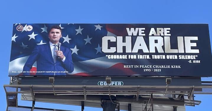 Charlie Kirk memorial billboard goes up in Corpus Christi to promote unity