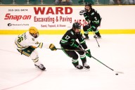 Jan Špunar posts shutout in college debut as UND tops Clarkson