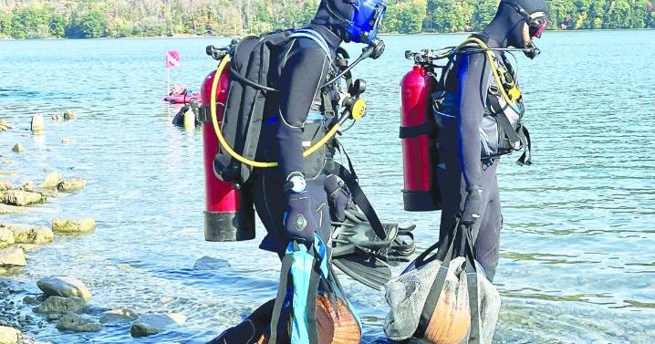 Local divers carve out fun with underwater pumpkin decorating