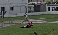 Con lluvia, lodo y granizo: Pacífico y Dublín empataron a un gol