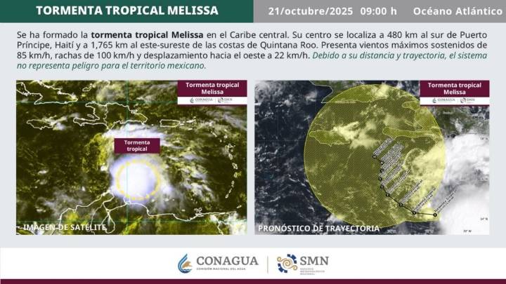La tormenta tropical Melissa se forma en el Caribe y va rumbo Haití