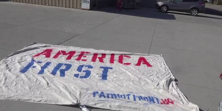 Banners tied to white nationalist group found over Grand Island bridge
