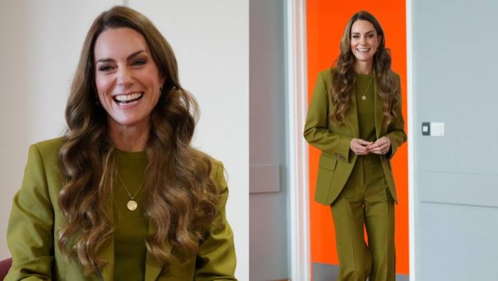 Kate Middleton Goes Green in Victoria Beckham Suit While in Oxford