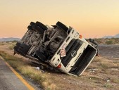 Cierre parcial en tramo Villa Ahumada a Juárez por volcadura de pipa con diesel