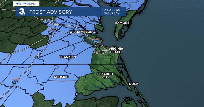 First Warning Forecast: Frost advisory tonight, rain returns next week