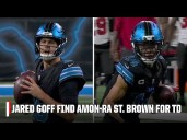 LIONS STRIKE FIRST 😤 Jared Goff connects with Amon-Ra St. Brown for TD on first drive