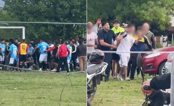 VIDEO. Insólito: así se frenó un partido de fútbol en La Plata en medio de una persecución a un delincuente