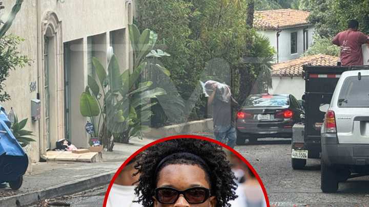 Crew at D4vd Hollywood Hills Rental House Throwing Out Bags, Boxes