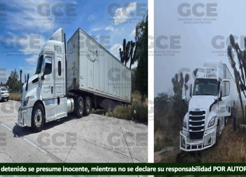 Recuperaron policías dos tráileres robados