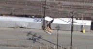 Freight train derails in city of Industry, spilling packages onto tracks