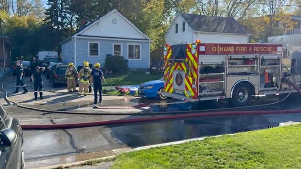 Multiple people taken to hospital after trailer fire in Oshawa: police