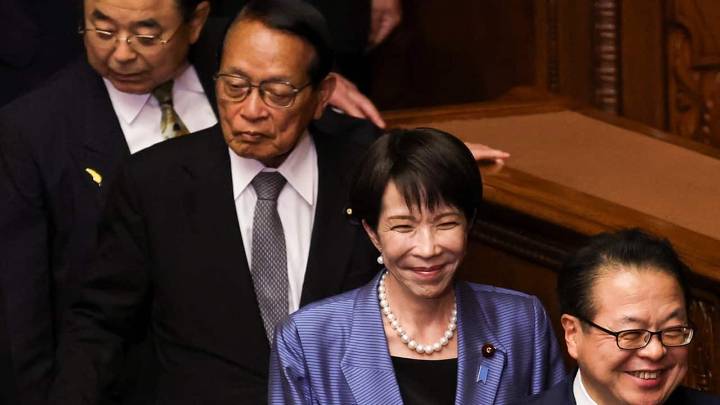 Sanae Takaichi elected Japan's premier, shattering glass ceiling with hard
