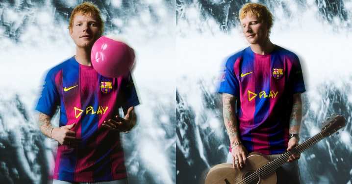 Barcelona estrena camiseta especial con logo del álbum 'Play' de Ed Sheeran para enfrentar al Real Madrid