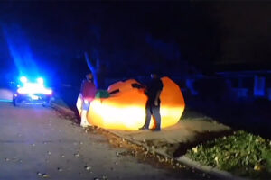 Ohio police chase giant inflatable pumpkin ‘rolling through town’