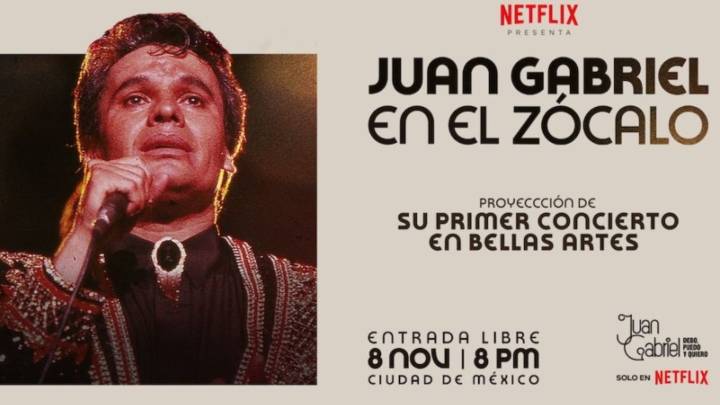 Concierto de Juan Gabriel en Bellas Artes será proyectado en Zócalo de la CDMX