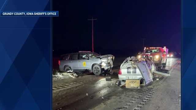 High-speed chase in Grundy Center ends in crash, injuring state trooper