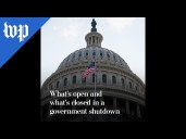 What's open and closed in a government shutdown