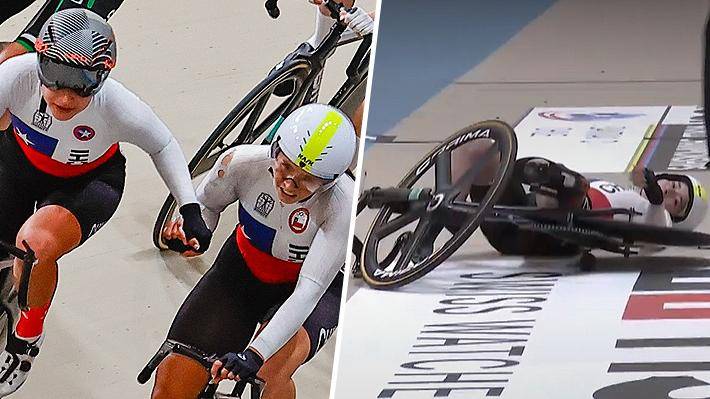 La caída de ciclista chilena en el Mundial que preocupó a todos en el Velódromo de Peñalolén