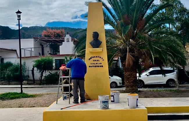 Rehabilita Gobierno de Ramos Arizpe monumento al expresidente Eulalio Gutiérrez en Santo Domingo