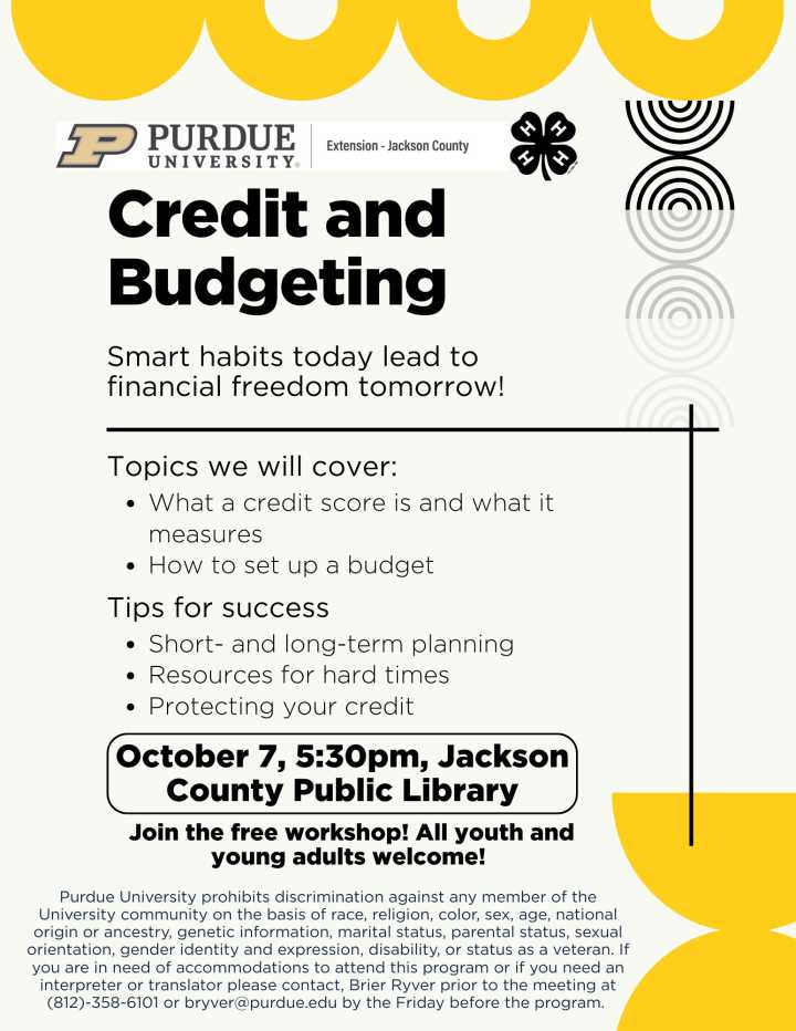 Free Credit and Budgeting Workshop coming to Jackson County Public Library