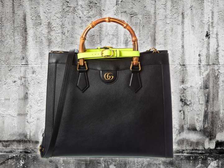 Gucci flash sale: Diana Leather Tote in black leather for nearly half off