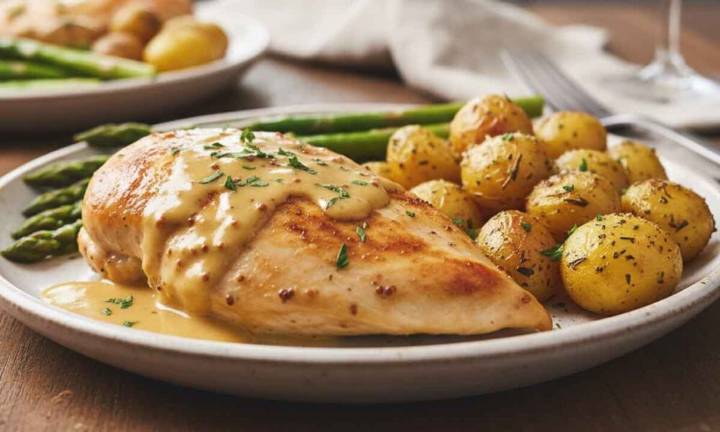Receta de pollo a la mostaza con papas: fácil, deliciosa y rendidora