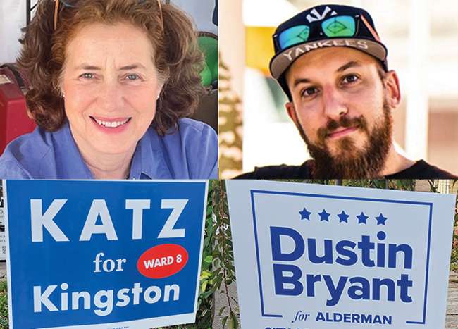 Kingston’s Ward 8 candidates Dustin Bryant and Ruth Katz share pre