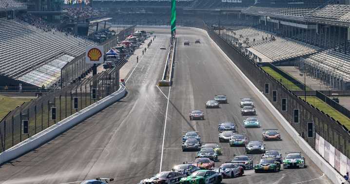 WRT BMW leads Indy 8 Hour at halfway; race red