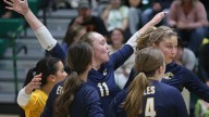 Take a look: Barrington girls volleyball holds off North Smithfield