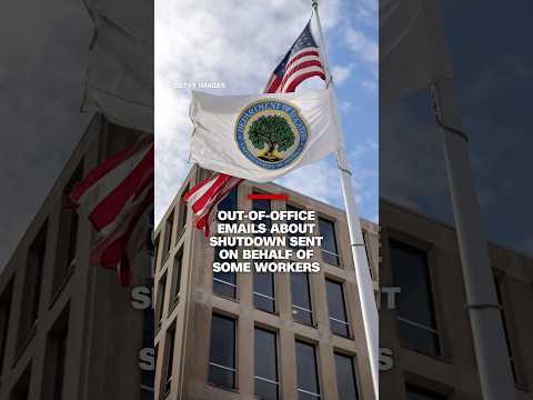 Out-of-office emails about shutdown sent on behalf of some workers
