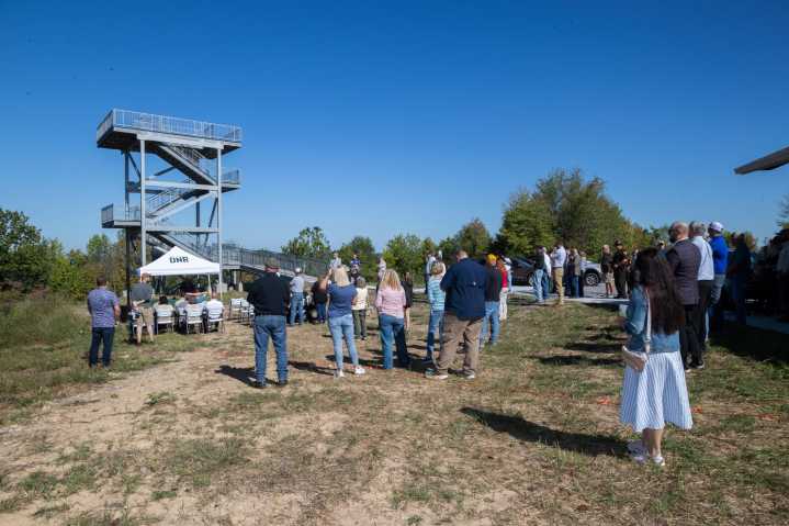 Elk viewing tower dedicated on Tomblin WMA in Logan County