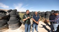 Supervisó Cruz reordenamiento de llantas en centro de acopio