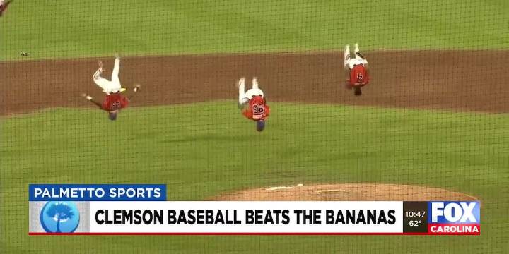Clemson baseball makes history--the first college baseball team to beat the Savannah Bananas