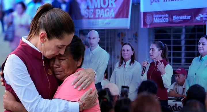 Promete Sheinbaum apoyo total a familias afectadas por lluvias en su visita a Álamo, Veracruz