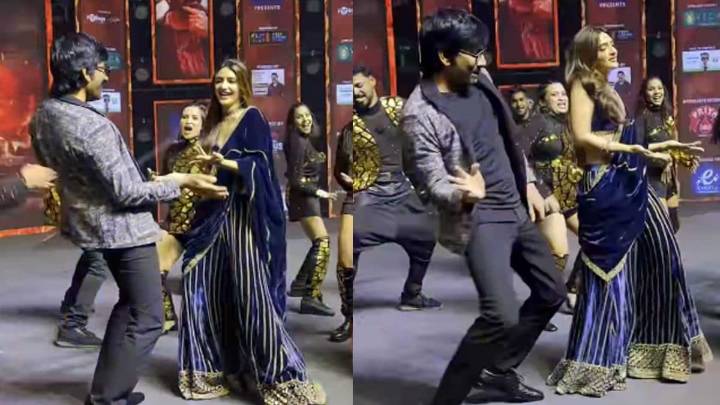 Sreeleela, Ravi Teja Dance To Tu Mera Lover At Mass Jathara Pre