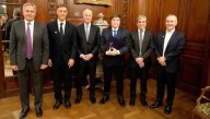 Milei con los popes del JP Morgan