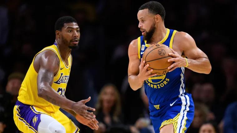Lakers guard ‘disagrees’ with contentious foul call after dust-up with Steph Curry vs. Warriors