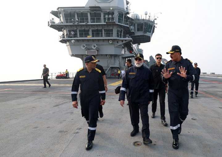 PM Modi Celebrates Diwali Onboard INS Vikrant