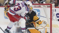 Rangers' Matt Rempe insane height contributes to odd goal vs. Penguins
